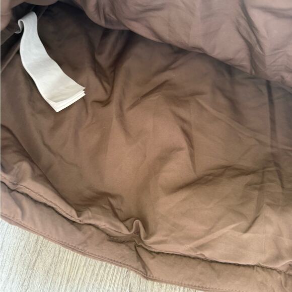 Zara Kids Sz 4-5 Years Mixed Quilted Down Sweatshirt Brown Pullover - Picture 5 of 7